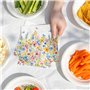 Table Kind 100 x Bulk Pack Soft Recycled Paper Napkins Disposable White Floral Party Serviettes for Weddings or Everyday Use Eco