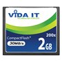 Vida IT Carte Mémoire CF Compact Flash 2 Go Vitesse 200x Vitesse 30 Mo/s IDE 50 Broches pour Appareil Photo numérique Canon EOS