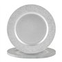 Argon Tableware 6 pièce métallique Chargeur microplaques - Martelé Edge - 33cm - Argent Martelé