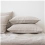 LinenMe Natural Taie D’Oreiller en Lin Crushed, Standard (50 x 70cm)