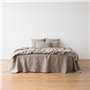 LinenMe Natural Taie D’Oreiller en Lin Crushed, Standard (50 x 70cm)