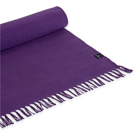 Yoga Studio Tapis de Yoga Bio - 196 cm x 70 cm - Tapis de Yoga avec Pompons en Coton pour la méditation