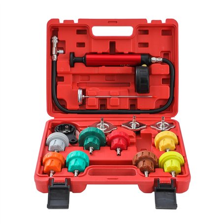 KATSU 14 Pièces Testeurs de Pression Universels pour Radiateur et Système de Refroidissement de Type Vide Détecteur de Fuite 450