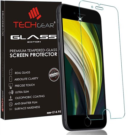 TECHGEAR Verre Trempé Compatible avec iPhone SE 2022