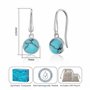 Boucles d'Oreilles Pendantes Turquoise Synthétique