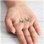 Boucles d'Oreilles Pendantes Turquoise Synthétique