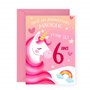 Central 23 Carte De 6ème Anniversaire Pour Fille – Carte Anniversaire Licorne Pour Enfant – 6 Ans – Sixième – Cadeau Pour Petite
