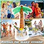 KreativeKraft Seau à Glace Palmier Gonflable 60L Glaciere Bouteille Boissons Accessoires Fête Tiki BBQ Été Decoration Piscine Pl