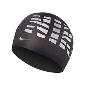 Nike Bonnet de Natation Graphic 3 Noir en Silicone pour Adultes