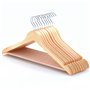 Hangerworld Lot de 10 Cintres en Bois à Barre Pantalon Antidérapante pour Costume 45cm