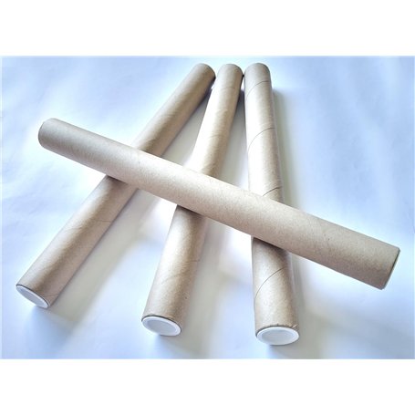 ShieldUp Lot de 4 tubes postaux solides en carton | 25 mm de diamètre par 330 mm de long