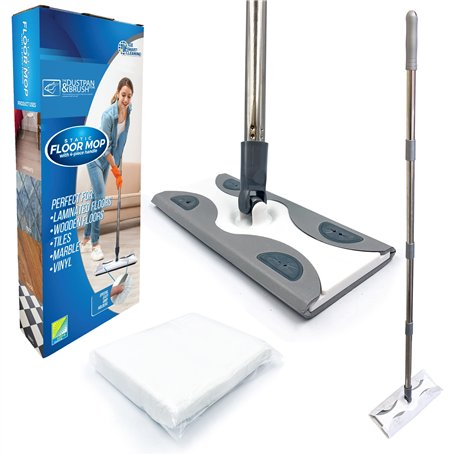 Balai de sol statique nettoie la poussière avec des lingettes humides ou sèches