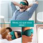 Medi Grade Masque Noir 3D [4pc] Masque de Nuit Entièrement Occultant, Masque Femme et Homme en Maille Respirable avec Sangle Aju
