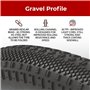 Fincci Gravel Pneus 700x38c avec 2X Chambre a Air Schrader 40-622 - Paire Pliable Tire 28 x 1.5 Pouces avec Protection Anti Crev