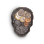 Suck UK - Plateau pour pièces de monnaie en forme de tête de mort | Tirelire gothique | Plateau de rangement de bureau pour bijo