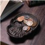 Suck UK - Plateau pour pièces de monnaie en forme de tête de mort | Tirelire gothique | Plateau de rangement de bureau pour bijo