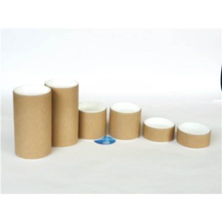 ShieldUp Lot de 6 tubes en carton solide Marron 50 mm de diamètre 3 tailles différentes 2 x 100 mm de haut 2 x 50 mm de haut 2 x