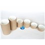 ShieldUp Lot de 6 tubes en carton solide Marron 50 mm de diamètre 3 tailles différentes 2 x 100 mm de haut 2 x 50 mm de haut 2 x