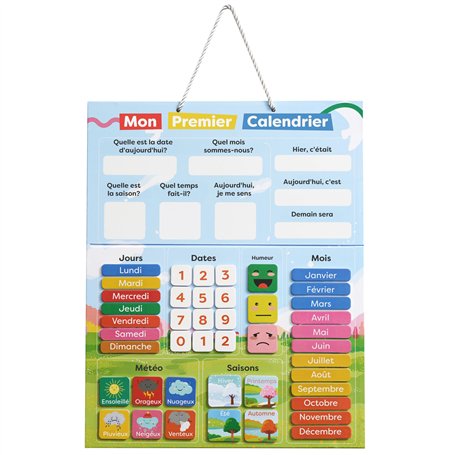 chuckle - Calendrier Magnétique pour Enfants avec Saisons