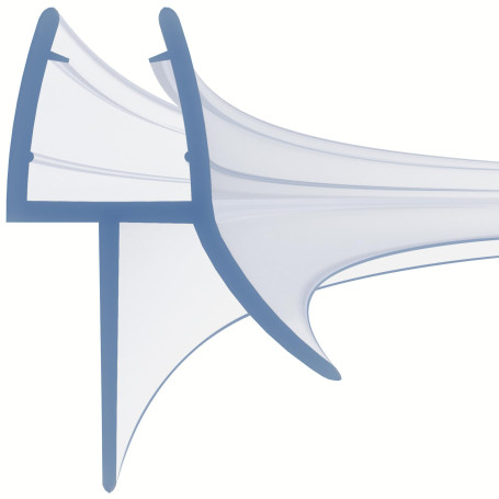 HNNHOME Joint d'étanchéité pré-incurvé en caoutchouc et plastique pour porte en verre incurvé de 6 à 8 mm et boîtier jusqu'à 20