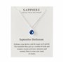 Philip Jones Collier de Pierre de Naissance de Septembre (Saphir) créé avec des Cristaux Zircondia®