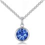 Philip Jones Collier de Pierre de Naissance de Septembre (Saphir) créé avec des Cristaux Zircondia®