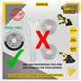1 x SabreCut GRNSCB 45mm M14 Meuleuse d'angle en acier inoxydable robuste à changement rapide Écrou de bride de retenue de verr