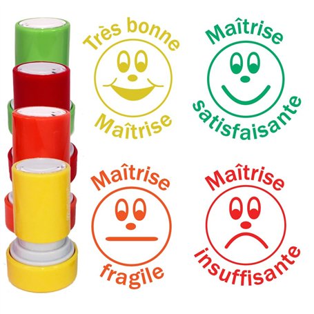 4 Tampons Auto-Encreurs d'Évaluation Enseignants