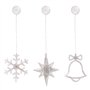 Guirlande Lumineuse Fenêtre Noël Lot de 3 Rideau Lumineux de Noël Étoile Flocon de Neige Noel Decoration Interieur Rideaux Lumin