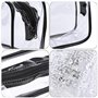 NATUCE 4 pièces Trousses de Toilette Transparente, PVC Étanche Trousse de Maquillage de Voyage, Sac de Toilette, Cosmétique Orga