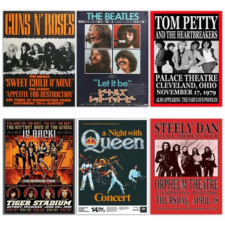 6 PCS d'Album de Band