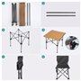 BELLE VOUS Ensemble de Chaises de Camping & Table Noir (5 Pièces) - Sièges Pliants Portables pour Usage Intérieur/Extérieur - Id
