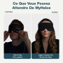 MyHalos Masque de sommeil 3D en soie avec bonnets pour les yeux – Masque de sommeil occultant pour homme et femme – Masques pour