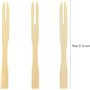 Whispering Fantasy Lot de 100 fourchettes à fruits jetables en bois de 9 cm