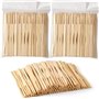 Whispering Fantasy Lot de 100 fourchettes à fruits jetables en bois de 9 cm