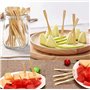 Whispering Fantasy Lot de 100 fourchettes à fruits jetables en bois de 9 cm