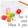 Magicat Gomme à Dés Set I 12 cubes gomme pour enfants I 4 Crayon flexible Inclus I fourniture scolaire kawaii, affaire scolaire,