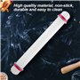 Rouleau a Patisserie de 22cm, Rouleau Patisserie Plastique Rouleau à Pâtisserie Portable with Bagues en Silicone pour Gâteau Fon