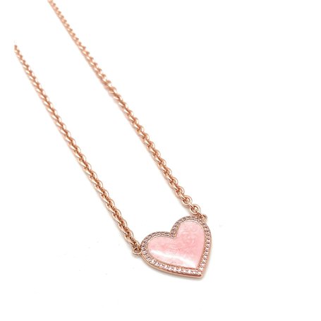 Collar Pandora Rose Corazón Remolino Rosa - 389279C01 - 56