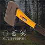 HOME IT® Hache de Fendage 1500 g – Manche en Fibre de Verre avec Poignée Antidérapante – 83 cm – Idéale pour Jardinage, Bois et 