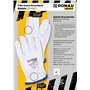 DONAU SAFETY Gants de travail en cuir de chèvre de qualité supérieure - 1 paire - Taille 9 - Blanc - Gants en cuir avec poignet 