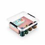 moxom SimpleStore Boite Rangement Carré ca. 18 l - Boite De Rangement Plastique 39 x 39 x 16,5 cm - Caisse Rangement - Boîte De