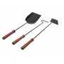 Aqbau® Serviteur de cheminée 3 pièces | Accessoires de cheminée | Outil de cheminée | Serviteur de cheminée avec tisonnier | Gra