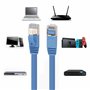 Retoo Cat 7 Câble Ethernet 5m, Snowkids Haute Vitesse Réseau 1Gbit/s Plat Nylon Patch Câble STP LAN Câble Ethernet RJ45 Compatib