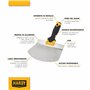 HARDY WORKING TOOLS - Couteau Stucateur Pour Seau 16,5 cm - Grattoir À Seau - Spatule Stucateur - Manche Bi-Matière