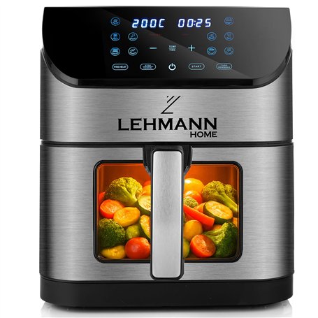 Lehmann Friteuse à air chaud XXL avec panier de 8L et fenêtre de visualisation