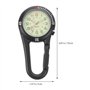 ULTECHNOVO Clip-on Montre Gousset Clip Noir sur Mousqueton Lunette Tournante Visage Lumineux Montre Gousset pour Médecins Infirm