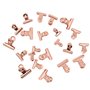 Total de 45 pinces à papier en or rose avec motif bouledogue - 22 mm, 31 mm et 38 mm