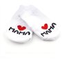 Distinct® Chaussettes en coton pour bébé chaussettes mignonnes J'aime MaMan + j'aime PaPa Chaussettes en coton pour nouveau-nés 
