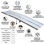 WORHAN Rampe de 2.44m Alu Pliable Valise Aluminium pour Fauteuil Roulant Chargement Scooter Plate-Forme Neuf R8